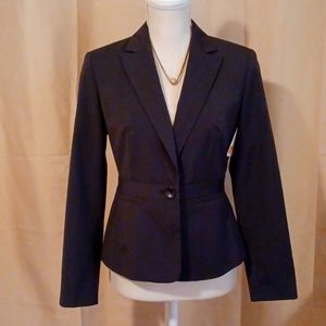 Jones New York - Fitted Suit Jacket Lined Split Lapel One Button W-4P